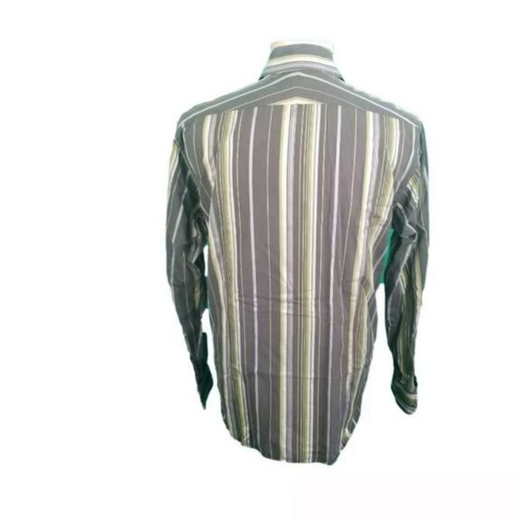 Ted Baker Large Multi Color Stripe Button Front Casual Shirt 100% Cotton - Picture 2 of 4